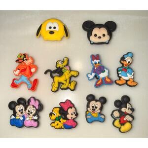 Disney Croc Charms Lot Mickey Minnie Donald Pluto
